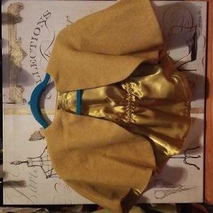 OshKosh 2T mustard yellow color with gold sparkles cape